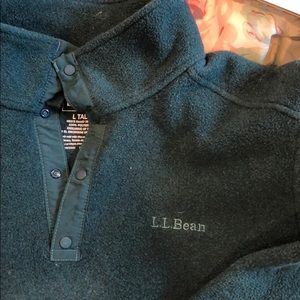 Size L Tall - LL Bean fleece quarter sweater